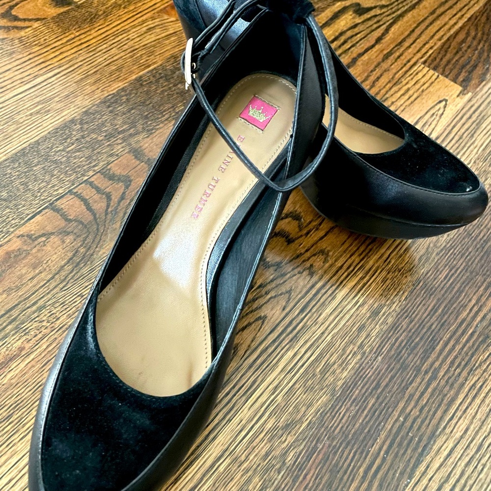 Ankle Strap Wedge-Leather & Suede - Picture 2 of 7